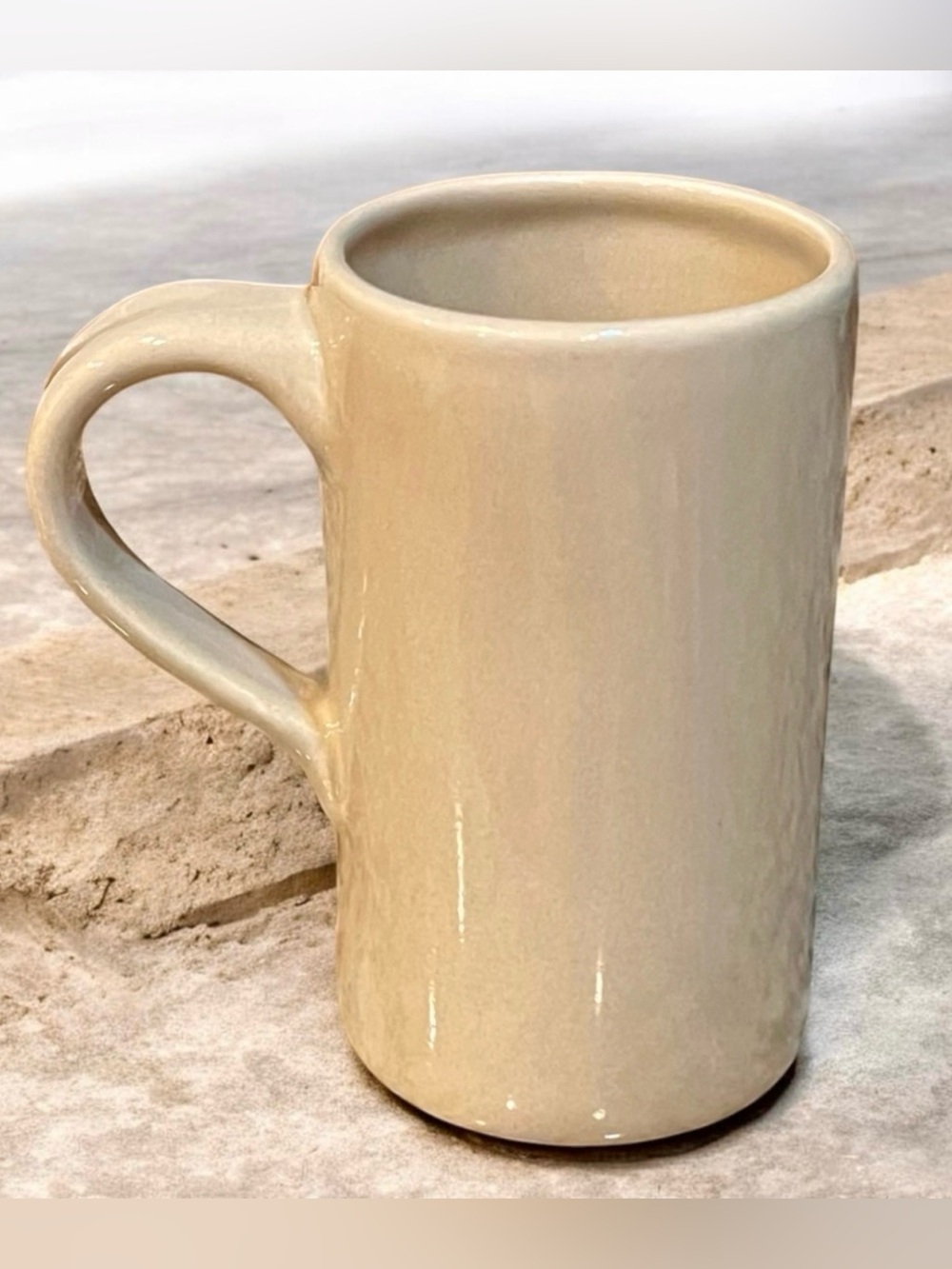 Pottery Barn Mug Barbara Eigen Organic Earthy Farmhouse Aesthetic Putty Tan